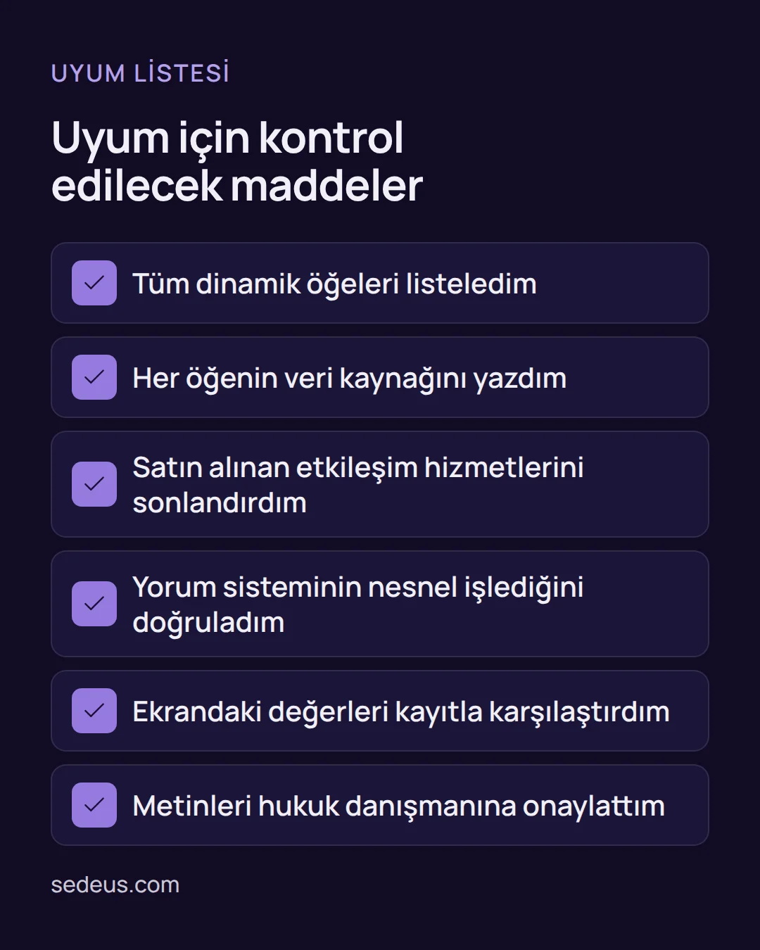 sahte sepet yasağı - Sahte Sepet Yasağı: E-Ticarette Mağaza Sahibi İçin 7 Adım Kontrol listesi: sahte sepet yasağına uyum için dinamik öğelerin, veri kaynaklarının, yorum sisteminin ve fiyat etiketlerinin denetlenmesi.